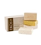 Linha Ekos Natura - Sabonete em Barra Puro Vegetal Esfoliante Cremoso Sortido: Castanha, Cupuacu, Cacau e Maracuja (4 x 100 Gr) - (Natura Ekos Collection - Assorted Exfoliating Vegetable Bar Soap: Cocoa, Cupuacu, Chestnut, Passion Fruit (4 x Net 3.5 Oz))