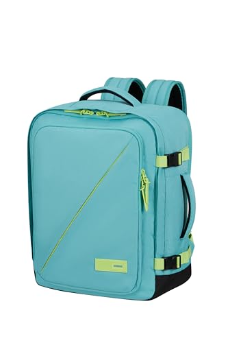 Take2Cabin - Sac Cabine EasyJet 36 x 20 x 45 cm, 38 L, 0,70 kg, Bagage à Main, Sac à Dos Avion M Sous le Siège, Turquoise/Vert (Dusty Turquoise/Lime)