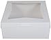 Pack of 10 WHITE 12x12x5 Window Bakery or Cake Box