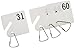 Buddy Products Plastic Key Tags, Numbered 31-60, White (0032)