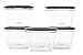 Rubbermaid Premier Food Storage Container, 7 Cup, 5-Pack, Grey