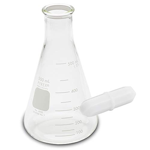 Fiole Erlenmeyer PYREX 4980 - 500 ML, Col étroit, Bouchon N°7 - Neuf, Fabriqué Aux USA