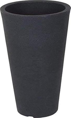 Spetebo XXL Pflanzsäule anthrazit konisch 55x35 cm Kunststoff