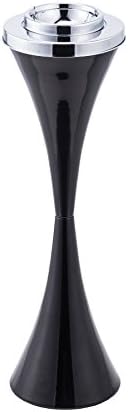Gemeinsa Standing Ashtray 60cm Height, Contemporary Self Cleaning Floor Stand Ashtray, Black