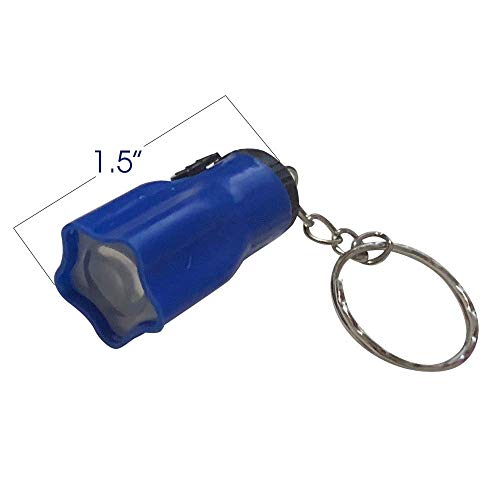 ArtCreativity Star Shaped Flashlight Keychains, Pack of 24, LED Key