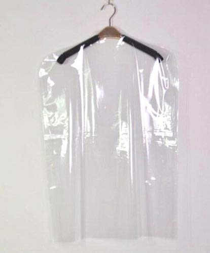 50x 54" Clear Polythene Plastic Garment Covers Bags for Clothes Suit Dress, Dry Cleaner