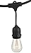 Amazon Basics Outdoor Patio String Lights, S14 Bulb, 48 Feet, Black