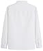 Seeksmile Women's Cotton Long Sleeve Button Down Shirt (Large, White)