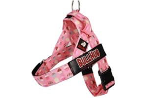 BULLHUG Adjustable Dog Harness– No Pull, No Choke – for English Bulldogs, French Bulldogs, Pugs & Broad-Chested Breeds – Easy, Safe Walks (Cups, Large)