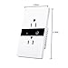 Smart WIFI Wall Outlet Plug Duplex Receptacle Switch Wireless In-Wall Plate Socket Compatible with Alexa Echo Google Home Remote Control Lighting Appliance