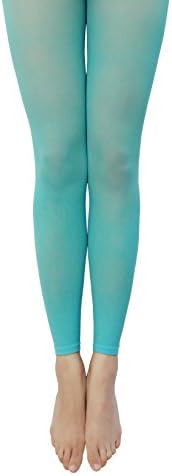 [NovaLava] Womens Semi Opaque 80 Denier Footless Pantyhose Tights Sky Blue