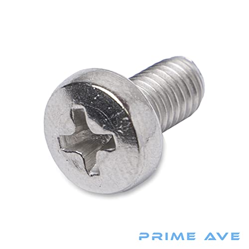 Prime Ave Standard Length Stainless Steel License Plate Screws Compatible/Replacement for All