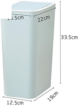 PEIISFUGB Bathroom trash bin household toilet trash kitchen trash living room with plastic trash can-A
