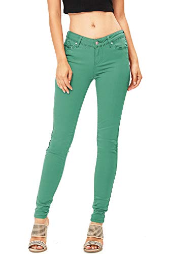 Celebrity Pink Women's Juniors Mid-Rise Jeggings Fit Skinny Pants (11, Jade)