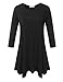BELAROI Plus Size Tops for Women Fall Tunic Tops to Wear with Leggings 3/4 Sleeve Casual Swing Loose T Shirts Blouse(3X, Black)