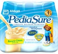 Pediasure Liquid Complete Balanced Nutrition Enteral Formula Institutional-Use, Banana Cream - 8 oz/can, 24 / Case