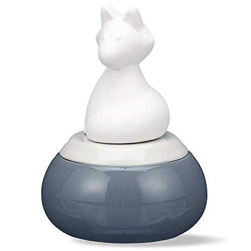 Fox, Ceramic Waterless Aromatherapy Diffuser | Small Wicking Essential Oil Diffuser for Home or Office | Porcelain 15mL Reservoir, 1 Fill Lasts 2 Weeks