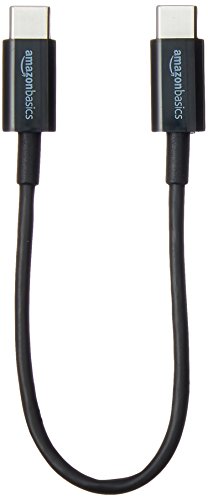 AmazonBasics - Cable USB tipo C a USB tipo C 2.0 - 15,2 cm - Negro