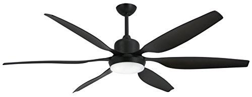 TroposAir Titan Oil Rubbed Bronze Industrial Ceiling Fan with 66-Inch Contoured ABS Blades, Integrated Light and Remote
