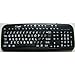 Datacal New Improved EZsee by DC Large Print Keyboard, Black KeyBoard Background and Frame with White Letters or Characters (353)