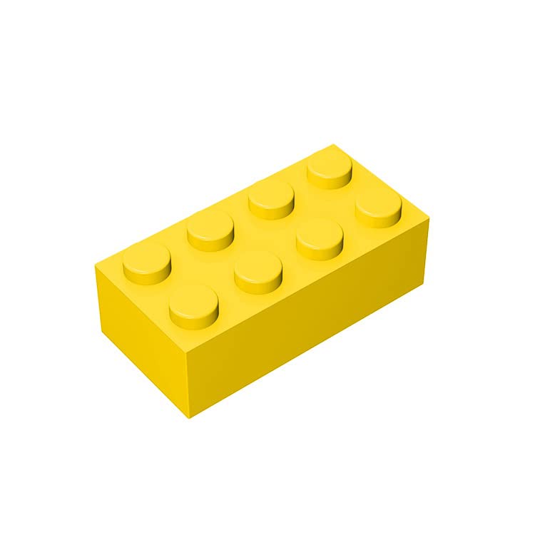 TTEHGB TOY Classic Bulk Brick Block 2x4, 100 Piece Building Brick (Yellow) — image 1