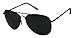 ShadyVEU Oversized Pilot Sunglasses XL Wide Vintage Teardrop Frame Extra Large Shades (Black Frame, Black Lens)