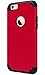 ULAK iPhone 6S Case, iPhone 6 Case, Slim Fit Dual Layer Soft Silicone & Hard Back Cover Bumper Protective Shock-Absorption & Anti-Scratch Case for Apple iPhone 6/6S 4.7 inch, Red