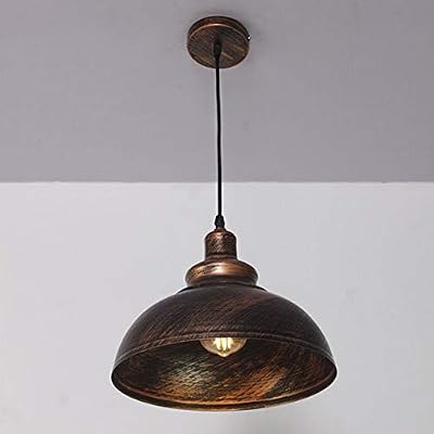 Dlggo Industrial Vintage Pendant Light Kitchen Living Room Chandelier Steel Dome Chrome Finish Surface Mount Ceiling Light Bar Cafe Loft Restaurant Decoration E27 E26 Adjustable Hanging Light Buy Online At Best Price In