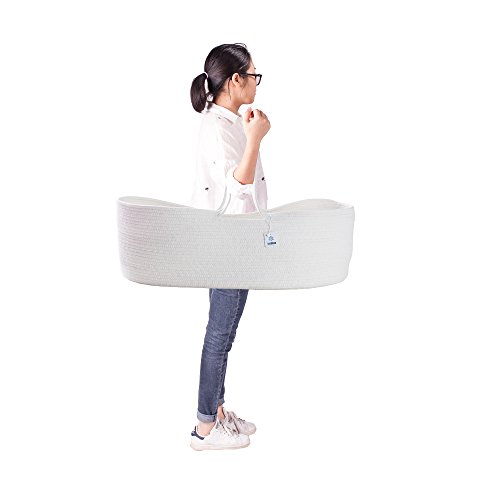 ICEBLUE Spacious Soft Moses Basket Cradle Bedding Set Nursery Storage Basket Toy Basket Baby Shower gift set (gender-neutral) - Thumbnail 7