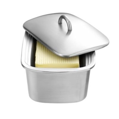 Lakeland Stainless Steel Insulated Butter Dish with Lid by Lakeland