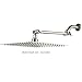 Lordear Shower Extension Arm Brushed Nickel,11 Inch Wall Mounted Extender Rainfall Adjustable Extension Shower Head Arm, Easy for Any Shower Angles