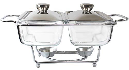 Stainless Double Warming Buffet Food Container Chafing Dish Chafer 1.5 L - Thumbnail 7