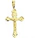 14K Gold Crucifix Religious Pendant Cross
