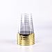 Plastic Disposable Cup 14 oz Tumblers (100 Pack) - Clear Drinkware with Gold Rim Perfect for Weddings and Parties