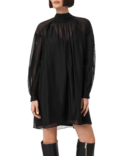 AllSaints Women's Pearla Dress Black Size UK 12/US 8