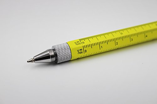 6 in 1 Multitool Pen with Gift Box - Includes 1 Ballpoint Pen, Universal Stylus Pen, Ruler,Flat and Phillips Screwdriver Bit, Level Gauge - The Perfect Multi-Function Gadg (Model B, 1PCS LIGHT YELLOW) - Thumbnail 6
