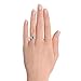 Hithop Premium Quality Women's 925 Sterling Silver Crystal Filled Round Shape Ring Jewelry Blue,9