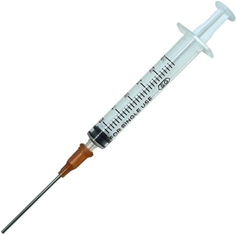 Punnarit Industrial 3ml Syringes with 15G x 1-1/2" Blunt Tip Fill Needle (Pack of 10)