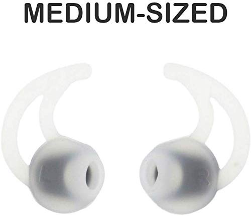 Premium Replacement Silicone Earbuds Ear Buds Tips S/M/L Eargel Isolation for Bose QuietControl 30 QC20 QC20i QC30 Soundsport SIE2 SIE2i IE2 IE3 Wireless Headphones Earphones - 3 Pairs, White