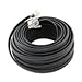Permo 50 Feet Black Telephone Extension Cord Cable Line Wire