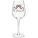 4 Elegant Christmas Wine Glasses Set for Holiday Dinnerware Glassware Drinkware 15 oz. includes Red Bow Noel Peace Joy Cheers by Gift Boutique