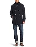 Calvin Klein Men's Wool Peacoat with Bib