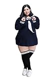 BS Anime School Uniforms [Plus Size Classic Navy Sailor Suits] (Large (12~14))