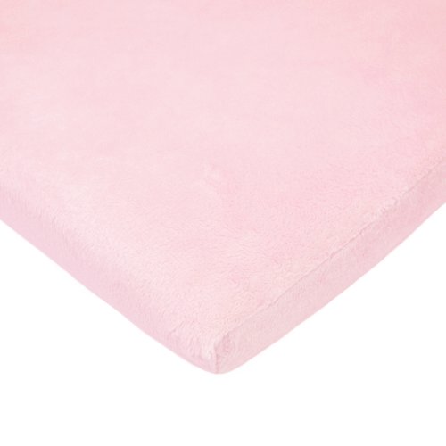 American Baby Company Heavenly Soft Chenille Fitted Pack N Play Playard Sheet, Pink, 27" x 39"