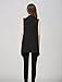 Hibluco Women's Casual Lightweight Sleeveless Open Front Cardigan Asymmetrical Hem Vest (X-Large, Black)
