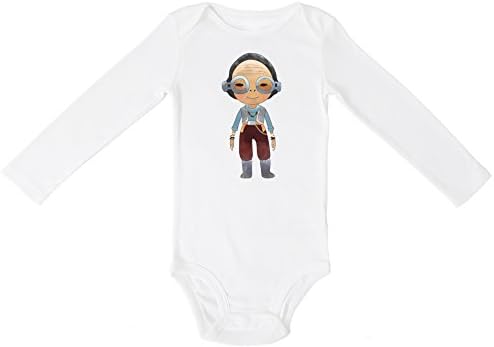 Aribella Collection Baby Boys Infant Toddler MAZ kanata Star Wars Inspired Bodysuit Size 18 Months Long Sleeve White Color