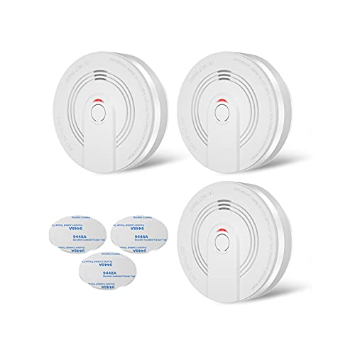 OKEAH Smoke Detector Fire Alarm with Photoelectric Sensor and 9V