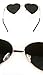 FUNOC Retro Metal Frame Heart Shaped Shape Gradient Sunglasses Eyewear