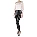 jntworld Look Tight Faux Leather High Waisted Leggings (S (US 4-6), matt Black)