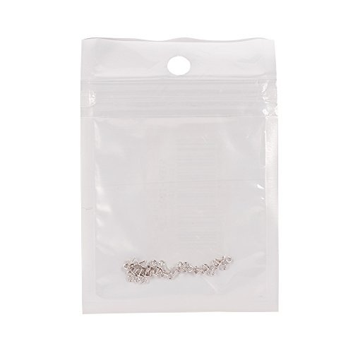 PH PandaHall 925 Sterling Silver 5mm Eye Screwed Pins 20pcs for Half Drilled Pearl Cup Bail Charm Pendant